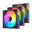 Jonsbo ZK-120B ARGB PWM L&uuml;fter, 120mm, 3er-Pack - schwarz image number null