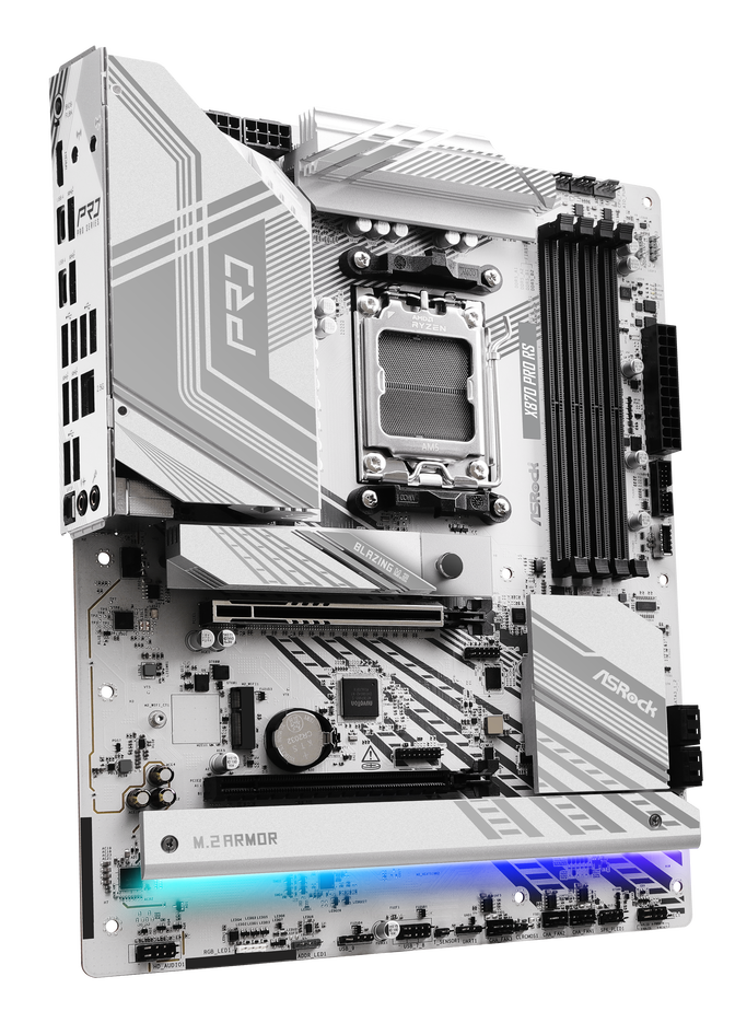 ASRock X870 Pro RS motherboard, Socket AM5, AMD X870, ATX, DDR5 image number 1