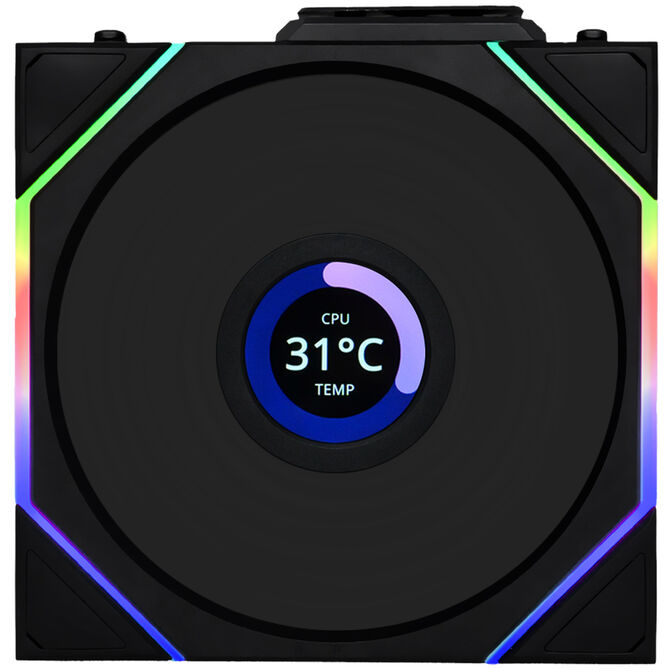Lian Li UNI FAN TL-LCD Wireless Reverse Blade L&uuml;fter, 3er-Pack inkl. Controller - 120mm, schwarz image number 4