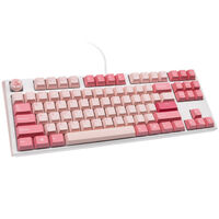 Ducky One 3 Gossamer TKL Pink Gaming Keyboard - MX-Black Clear Top (US)