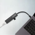 AXAGON HMC-GL3A USB-C-Hub, 3x USB-A, Gbit-LAN, schwarz image number null