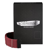 CableMod C-Series PRO ModMesh Cable Kit for RMi/RMx/RM (Black Label) - blood red