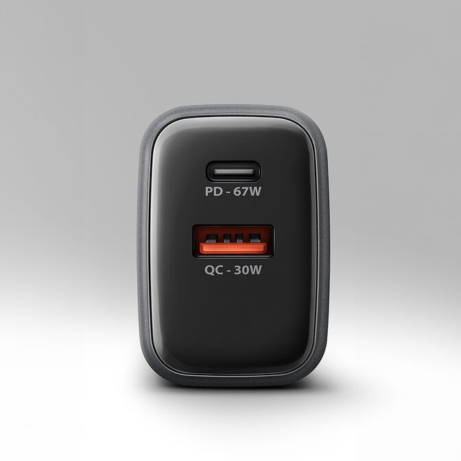 AXAGON ACU-PQ67 GaN Ladeger&auml;t, USB-C Power Delivery 3.0, USB-A Quick Carge 4 - grau image number 1