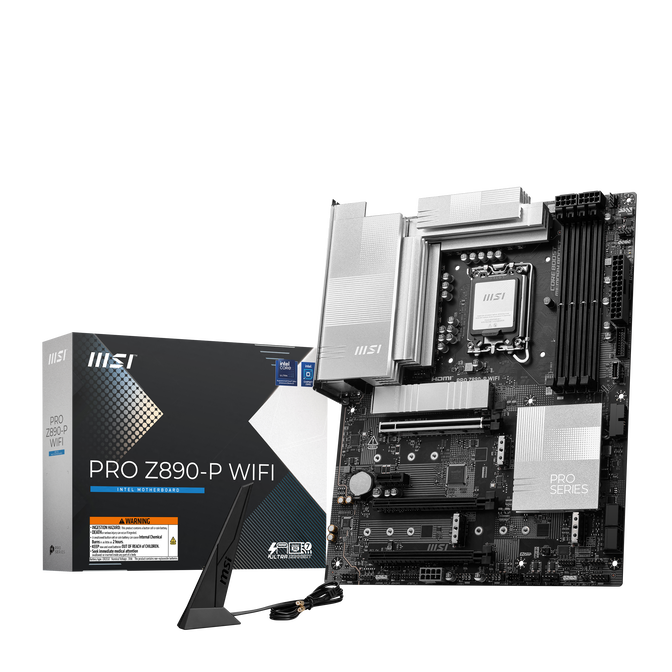 MSI PRO Z890-P WIFI motherboard, LGA 1851 socket, Intel Z890, ATX, DDR5 image number 0