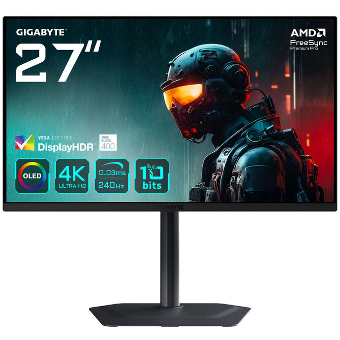 GIGABYTE MO27U2, 27 Zoll 4K Gaming-Monitor, 240Hz, QD-OLED-Panel, FreeSync Premium Pro image number 0