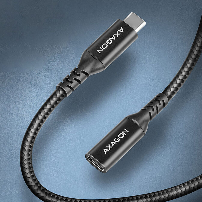 AXAGON BUCM32-CF15AB Verl&auml;ngerungskabel, USB-C zu USB-C 3.2 Gen 2, 1,5 m, 20 Gbps - Aluminium image number 1