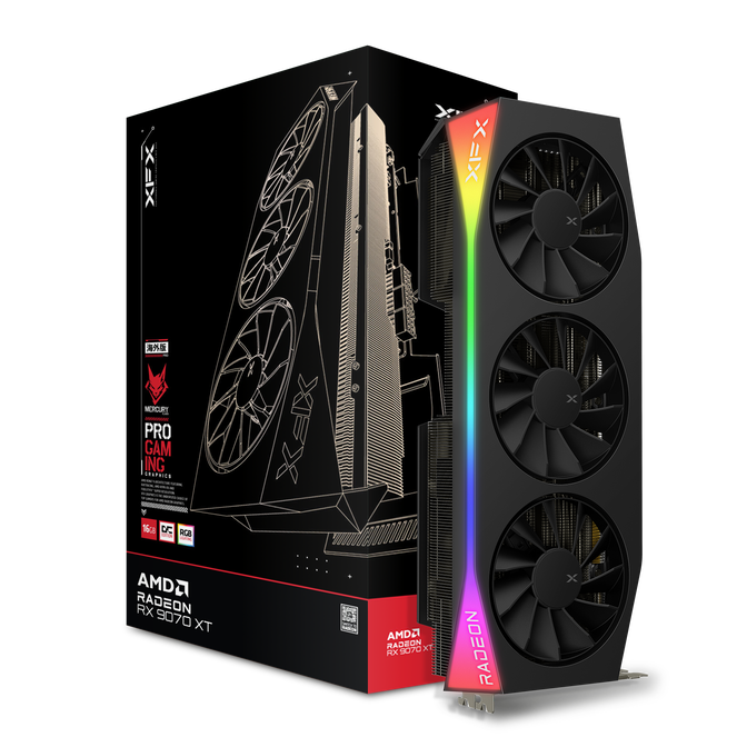 XFX Mercury Radeon RX 9070 XT OC Gaming Edition RGB, 16384 MB GDDR6 image number 0