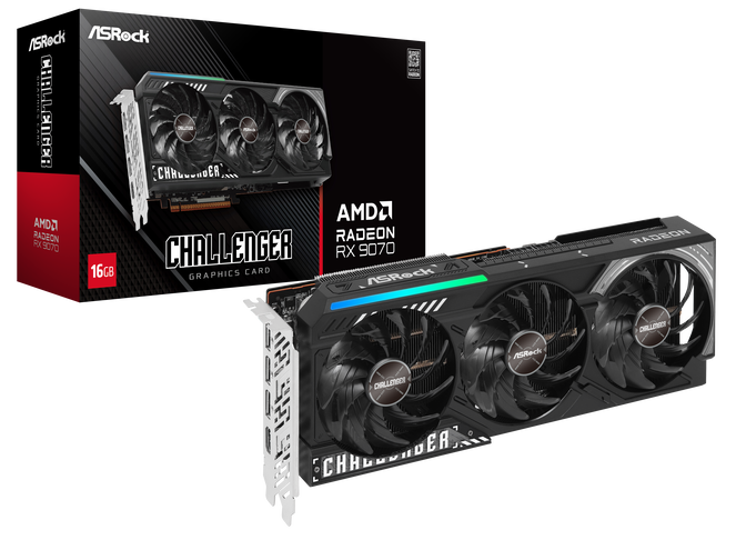 ASrock Radeon RX 9070 Challenger Grafikkarte, 16384 MB GDDR6 image number 0