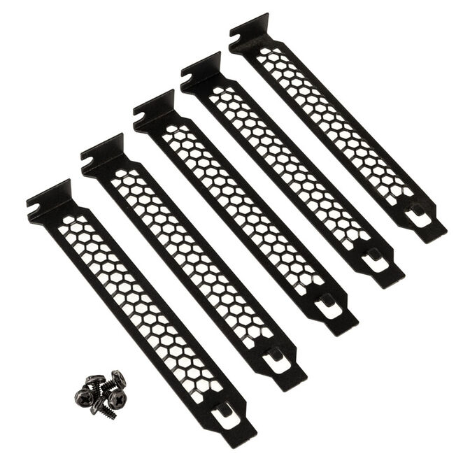 Kolink PCI slot brackets - 5 pieces, black image number 0