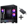 Phanteks XT View Matrix Geh&auml;use-Bundle, Midi-Tower, E-ATX, Tempered Glass + Nxlinq V2 HUB - schwarz image number null