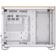 Corsair 2500X Micro-ATX case, Tempered Glass - white, bamboo wood image number null