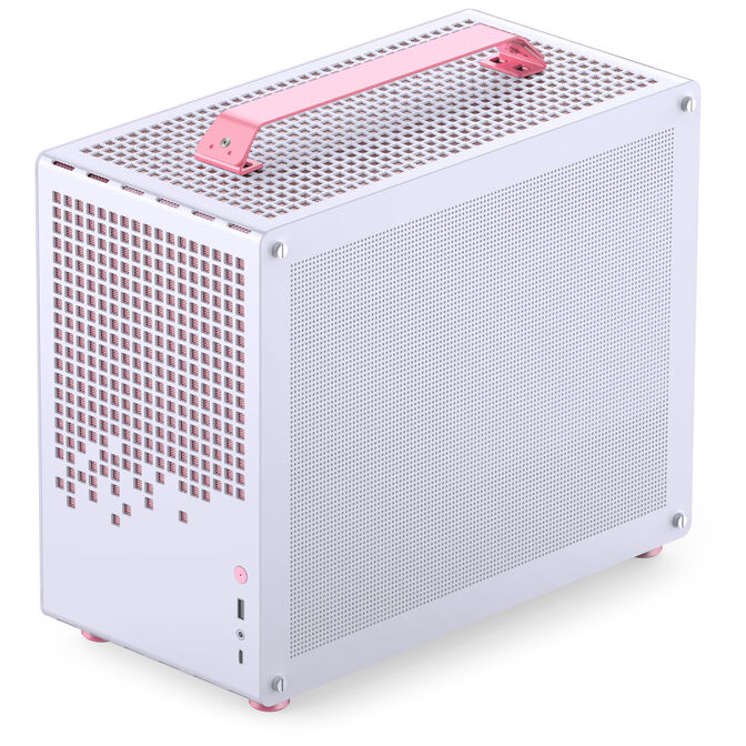 Jonsplus Z20 Micro-ATX case, with carrying handle - white/pink image number 2