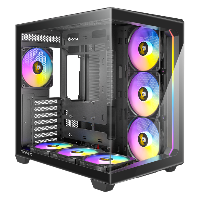 Antec C5 Computer Case, Mid-Tower, ATX, RGB, Tempered Glass - black image number 7