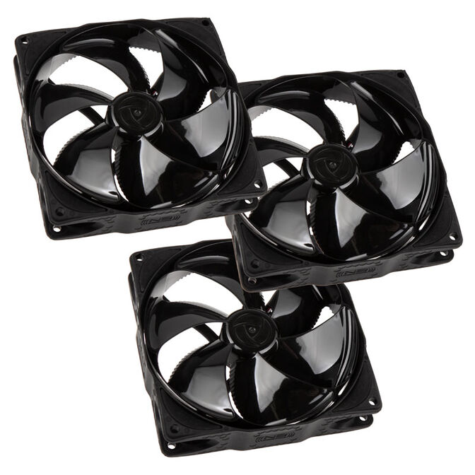 Noiseblocker NB-eLoop Fan B12-PS Black Edition - 120mm PWM, 3 pieces image number 0
