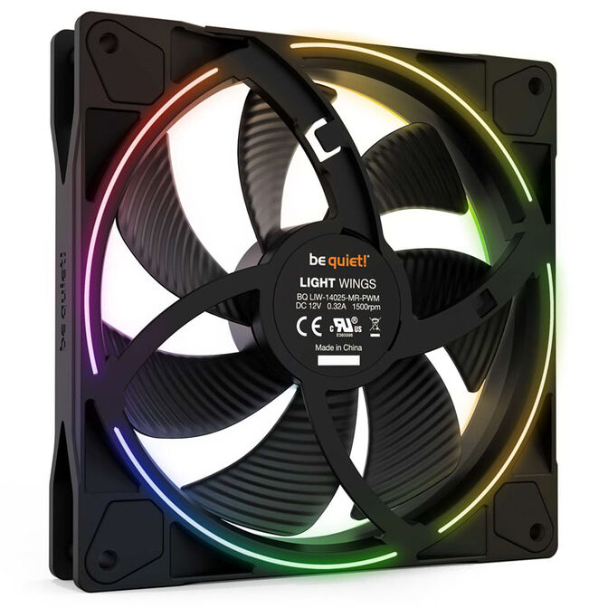 be quiet! Light Wings ARGB PWM Fan - 140mm, black image number 2
