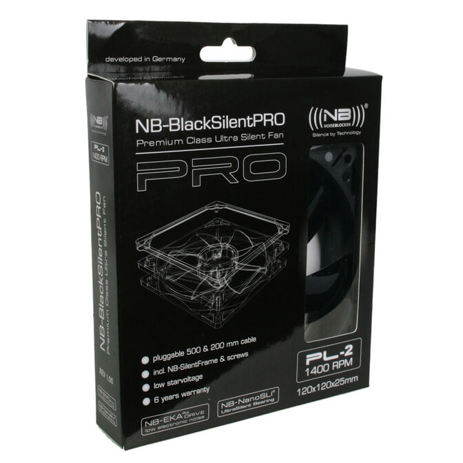 Noiseblocker BlackSilent Pro Fan PL2 - 120mm, 3 St&uuml;ck image number 4