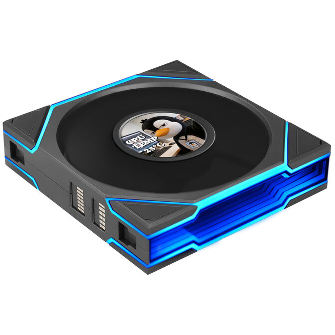 Lian Li UNI FAN TL LCD FLEX Wireless L&uuml;fter, ARGB und LCD - 120mm, schwarz, 3er-pack mit Controller image number 4