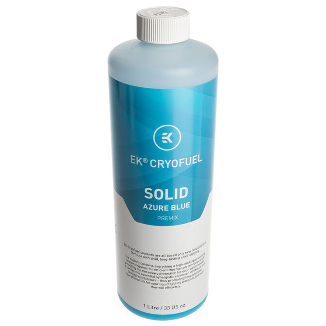 EK Water Blocks EK-CryoFuel Solid Premix, Azure Blue - 1000ml image number 0