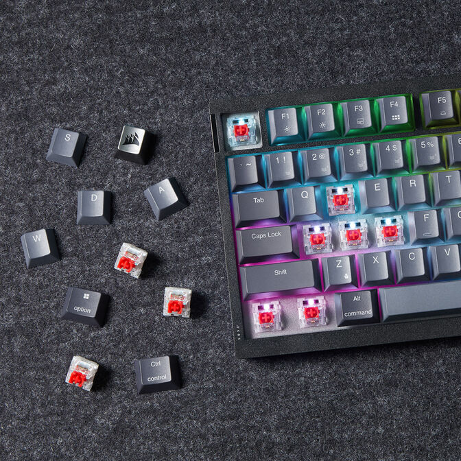 Corsair Gaming K65 Plus Wireless 75% RGB Gaming Tastatur, MLX RED - schwarz, grau image number 8