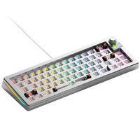 Glorious GMMK 3 Pro 65 % Custom Gaming-Tastatur - Barebone, ANSI-Layout, silber