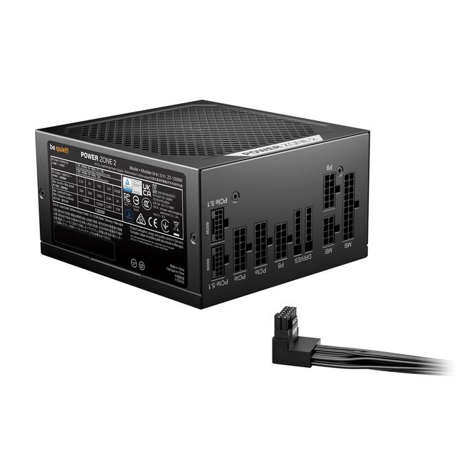 be quiet! Power Zone 2 80 PLUS Platinum Netzteil, vollmodular, ATX 3.1, PCIe 5.1 - 1.200 Watt, schwarz image number 2