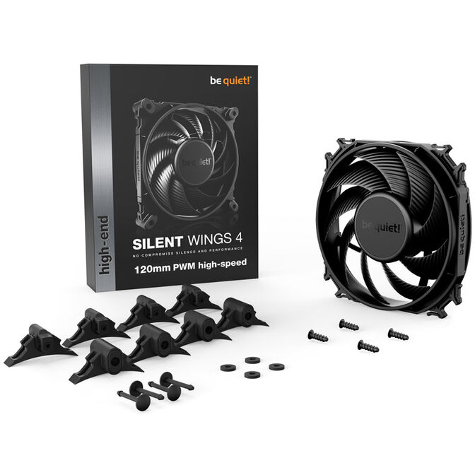 be quiet! Silent Wings 4 PWM L&uuml;fter - 120mm, schwarz, High Speed image number 3