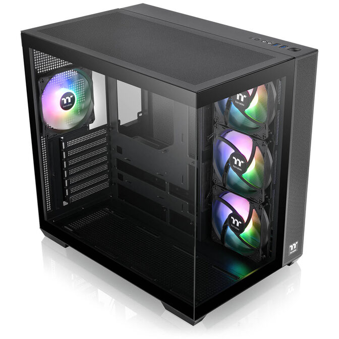 Thermaltake View 380 TG ARGB PC Case, Mid Tower, ATX, ARGB, Tempered Glass - Black image number 7