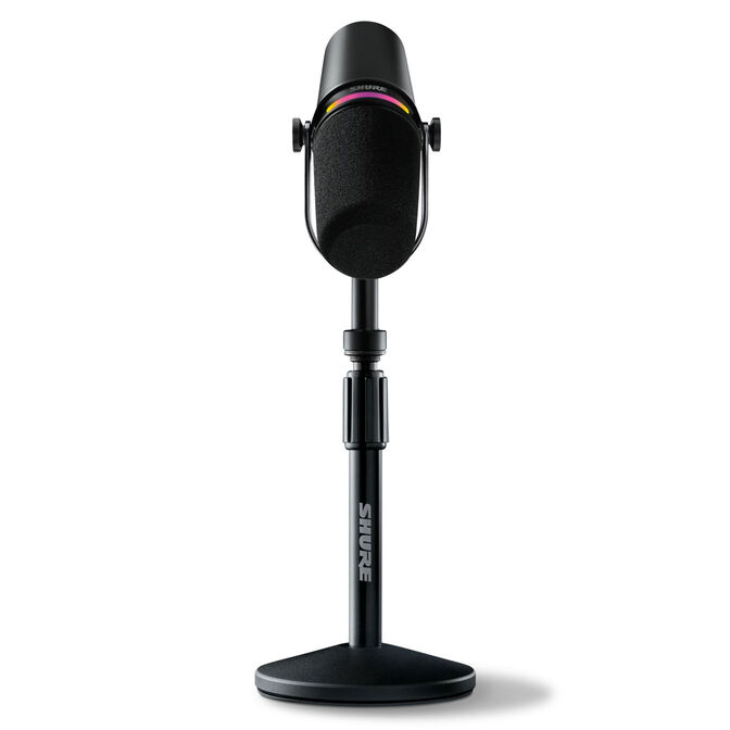 Shure MV7+ Podcast Mikrofon XLR/USB Bundle - schwarz mit Stativ image number 2