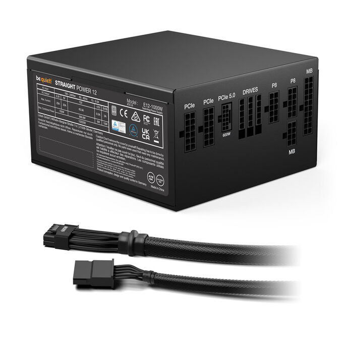 be quiet! Straight Power 12 80 PLUS Platinum Power Supply, ATX 3.1, PCIe 5.1 - 1,000 Watts image number 2