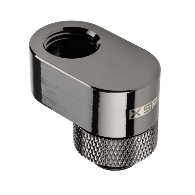 XSPC G1/4 Rotary 14mm Offset Fitting - Chrome Black image number 0
