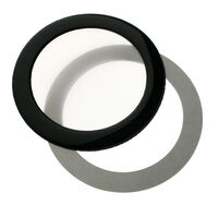 DEMCiflex Staubfilter 80mm, rund - schwarz/wei&szlig;