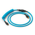 Glorious GMMK Coiled Cable Electric Blue, Spiralkabel, USB-C/USB-A - hellblau/schwarz image number null