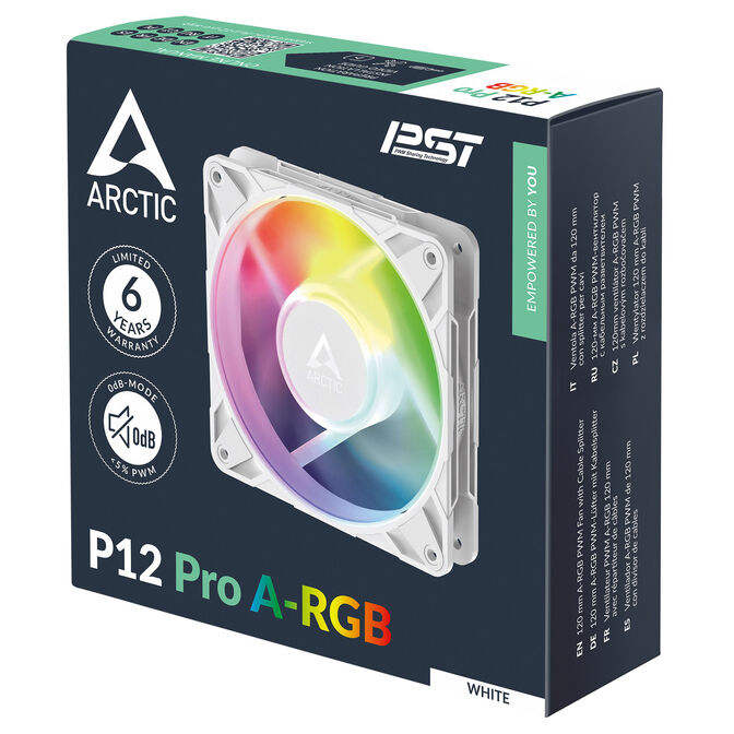 ARCTIC P12 Pro ARGB PWM L&uuml;fter - 120mm, wei&szlig; image number 7