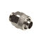 Connection straight G1/4 inch to 13/10mm - silver shiny