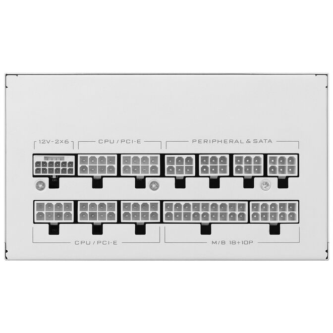 Lian Li SX Series 80 PLUS Platinum power supply, fully modular, PCIe 5.1, ATX 3.1 - 1,000 watts, white image number 4
