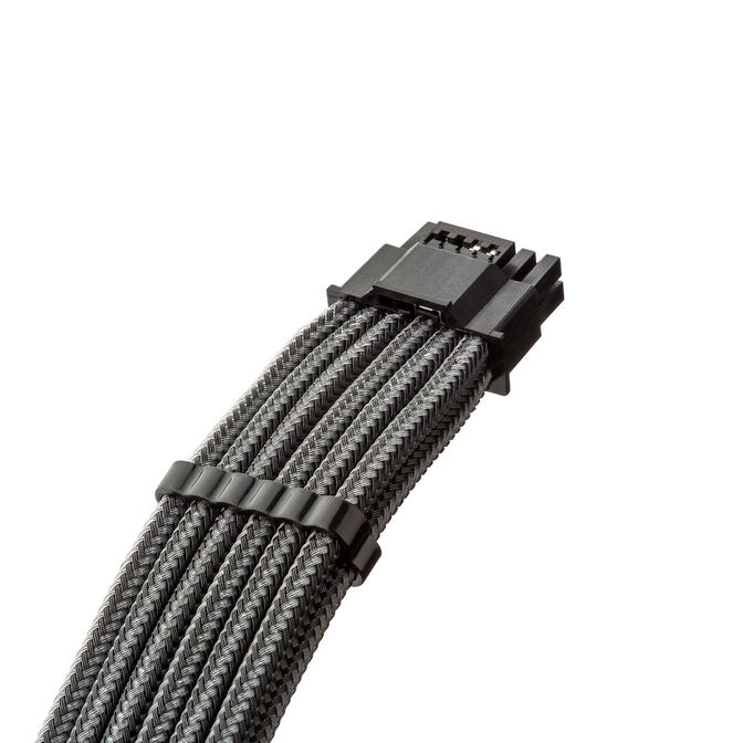 CableMod C-Series Pro ModMesh 12V-2x6 Cable, Sleeved, 16-Pin to 4x 8-Pin, for Corsair Type 4 and 3 PSUs - carbon, 60cm image number 1