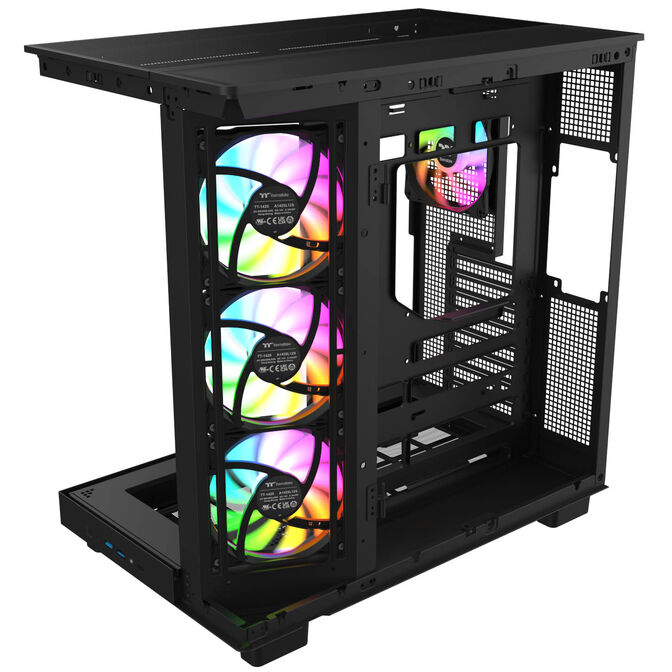 Thermaltake View 380 XL WS ARGB PC Case, Mid Tower, ATX, ARGB, Tempered Glass - Black image number 7