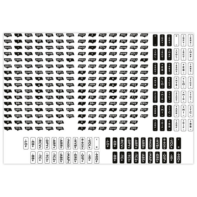 Asetek SimSports Sticker-Set - wei&szlig; image number 0