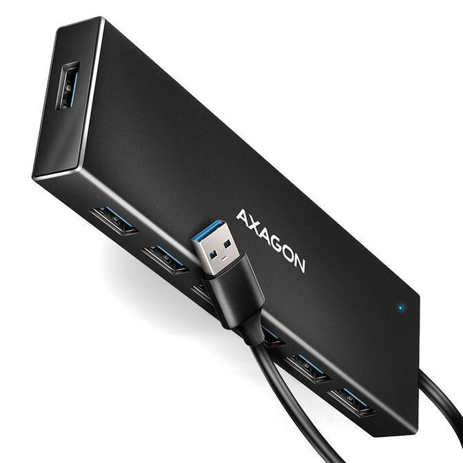 AXAGON HUE-F7A USB-Hub, 7x USB 3.2 Gen 1, externe Stromversorgung - 1m image number 1