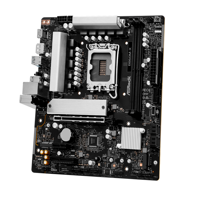 ASROCK B860M-X Mainboard, Sockel 1851, Intel B860, mATX, DDR5 image number 3