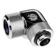 Bitspower Advanced Adapter 90 Grad G1/4 Zoll AG auf 14mm AD Hardtube - drehbar, silber image number null