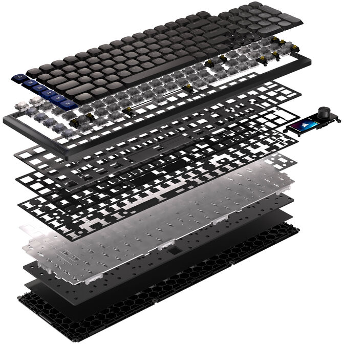 Corsair Vanguard Air 99 Wireless Gaming Keyboard, optical-mechanical, low profile, 8K polling, DE layout - black image number 14