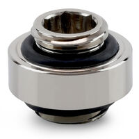 Thermal Grizzly DeltaMate Extender Fitting, Brass - Gloss Nickel, MM7R