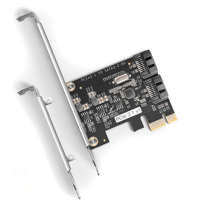 AXAGON PCES-SJ2 PCIe Controller 2x internal SATA 6G port, JMB582 + LP image number 1