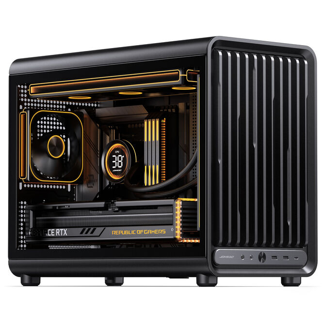 Jonsbo D33 STD PC-Geh&auml;use, Micro-ATX Geh&auml;use, mATX, Tempered Glass - schwarz image number 3