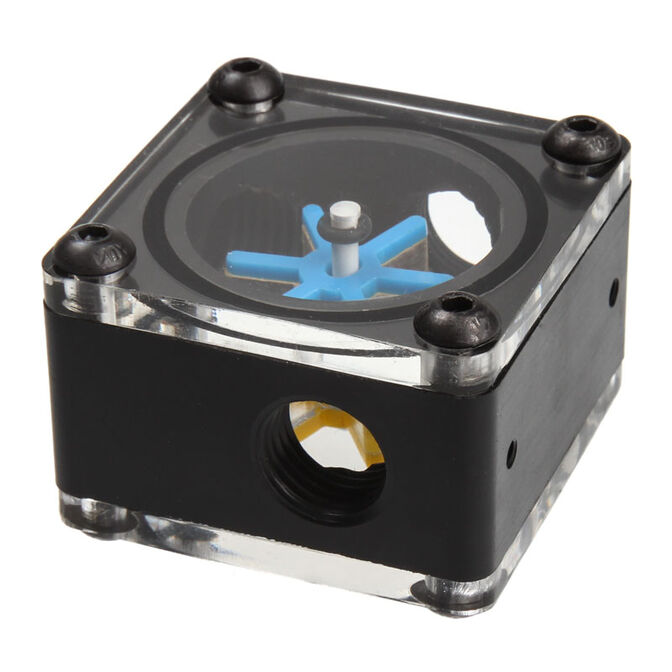 Alphacool Eisfluegel Durchflussanzeiger G1/4 eckig - Acetal image number 2