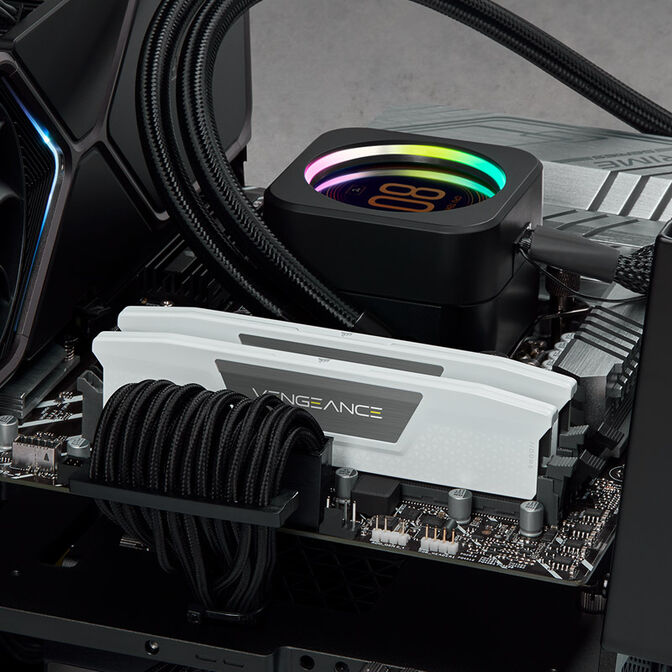 Corsair Vengeance DDR5-5600 RAM, CL40, XMP - 32 GB Dual-Kit, wei&szlig; image number 4