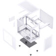Jonsbo C6 MAX PC case, mini case, Micro-ATX, Tempered Glass - white image number null