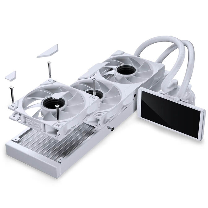 Phanteks Glacier One 360M25 LCD AiO Water Cooling, 6-Inch Display - 360mm, White image number 6
