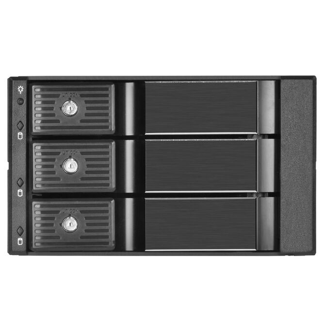SilverStone SST-FS303-12G Externes 3,5-Zoll-Geh&auml;use, 3-Bay - Schwarz image number 1